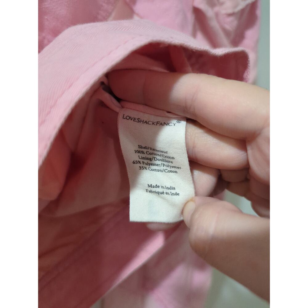 Loveshackfancy Eleora Pink Patchwork Crop Jacket - image 4